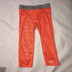 Women's Nike Pro Orange Short Leggings L